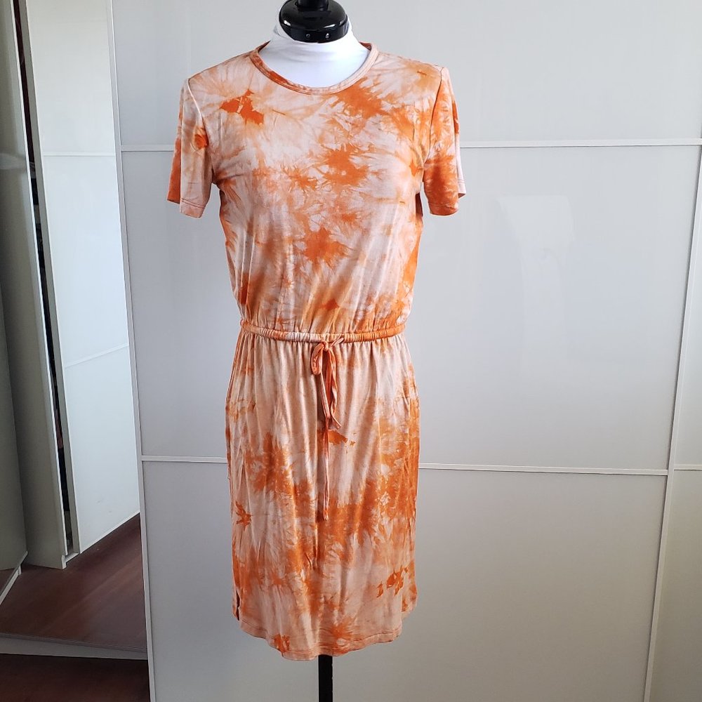 Orange Tie-Dye T-Shirt Dress Calvin Klein